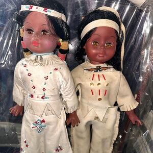 Vintage native American doll pair. Over 40 years old.